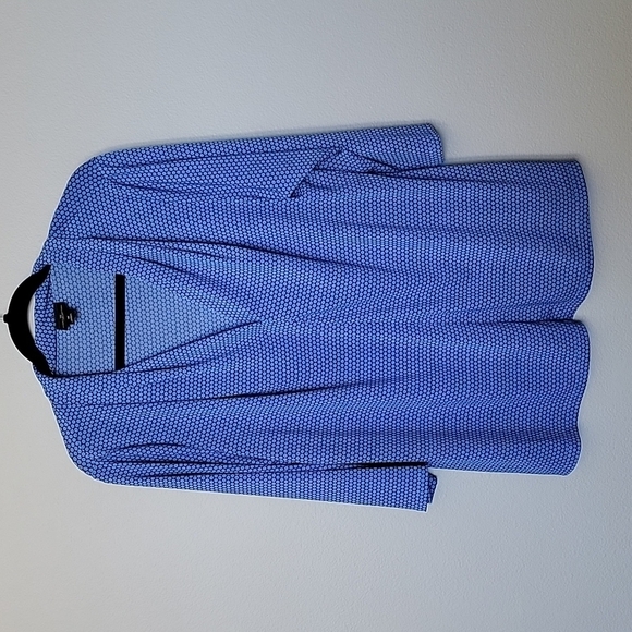Worthington Classy 1X stretchy dot print top - Picture 1 of 7